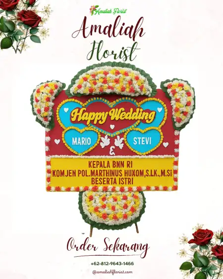 Papan Bunga Pernikahan Batang Natal